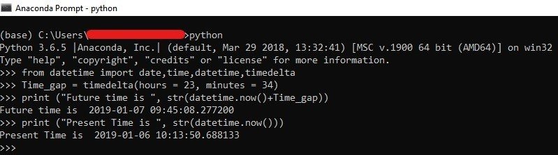 Python Datetime Example-3
