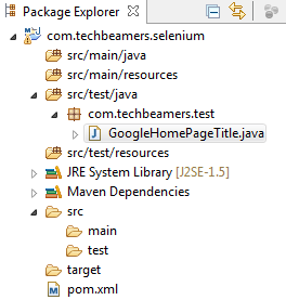 Running Webdriver Tests Using Maven - Create a Test Class