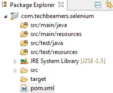 Running Webdriver Tests Using Maven - Folder Structure
