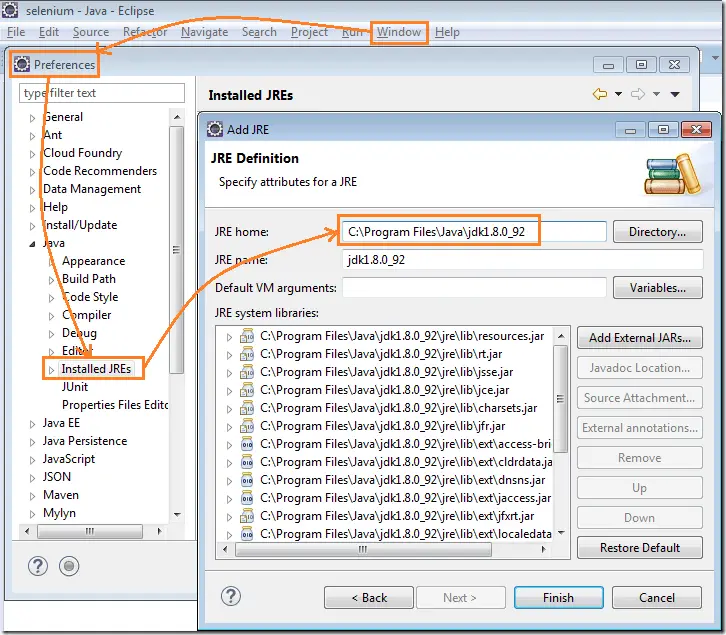 WebDriver Maven Project - Select JDK Select JDK